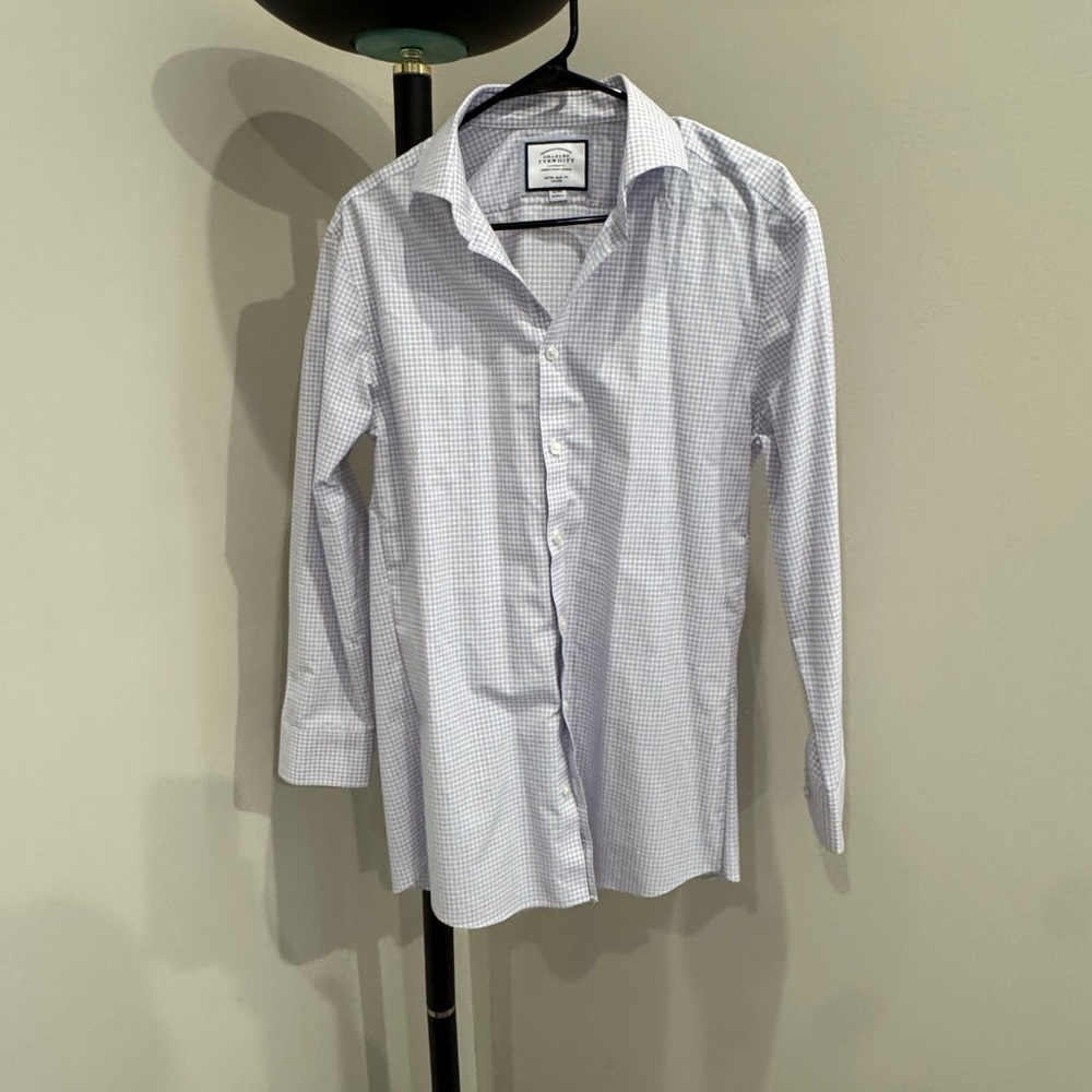 Charles Tyrwhitt Blue and White Dress Shirt